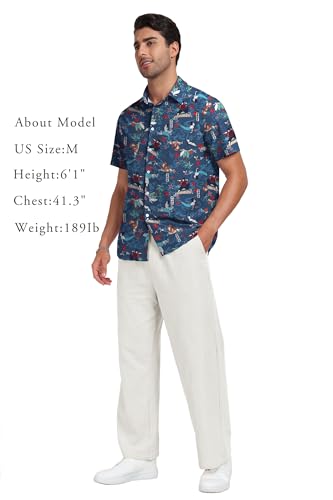 Short Sleeve Button Down Printed Aloha Summer Beach Shirts