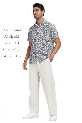 Short Sleeve Button Down Printed Aloha Summer Beach Shirts