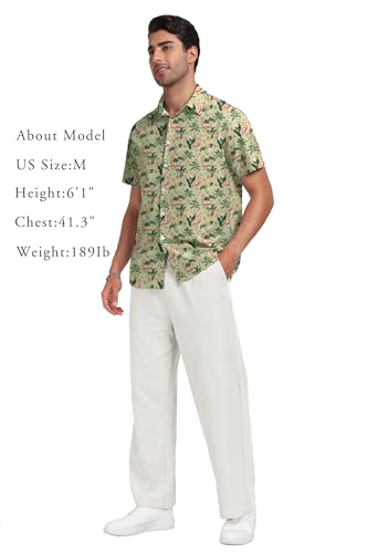 Short Sleeve Button Down Printed Aloha Summer Beach Shirts