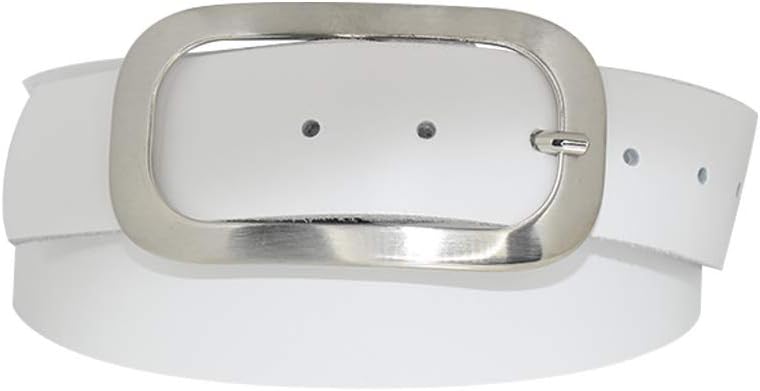 Nickel genuine leather, approx. 4 cm wide genuine leather belt