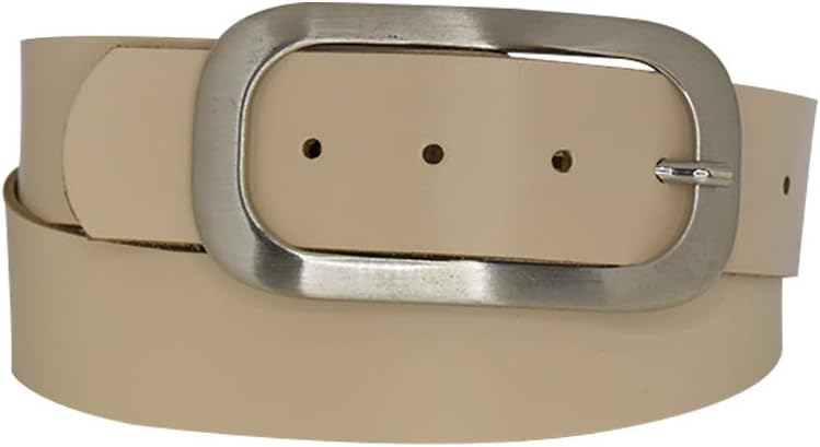 Nickel genuine leather, approx. 4 cm wide genuine leather belt