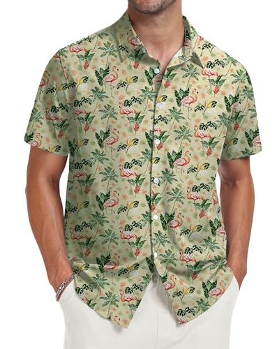 Short Sleeve Button Down Printed Aloha Summer Beach Shirts