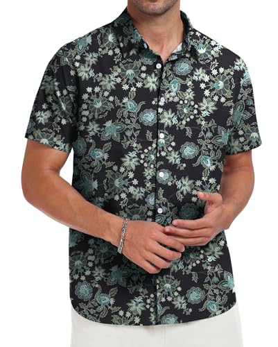 Short Sleeve Button Down Printed Aloha Summer Beach Shirts