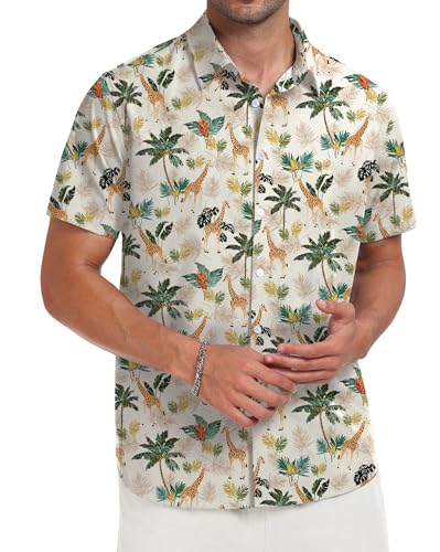 Short Sleeve Button Down Printed Aloha Summer Beach Shirts