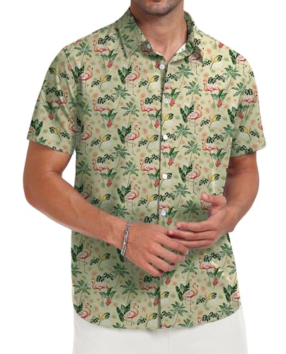 Short Sleeve Button Down Printed Aloha Summer Beach Shirts