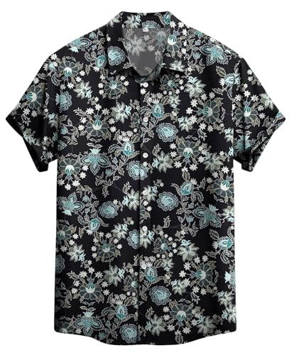 Short Sleeve Button Down Printed Aloha Summer Beach Shirts