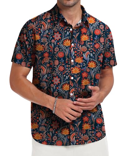 Short Sleeve Button Down Printed Aloha Summer Beach Shirts