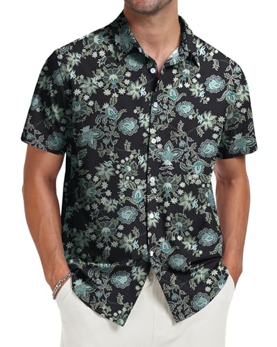 Short Sleeve Button Down Printed Aloha Summer Beach Shirts