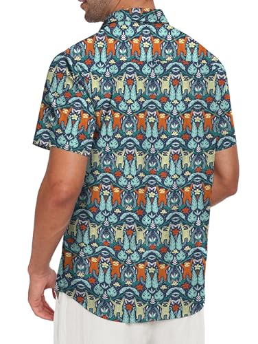 Short Sleeve Button Down Printed Aloha Summer Beach Shirts