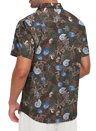 Short Sleeve Button Down Printed Aloha Summer Beach Shirts