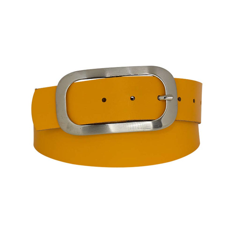 Nickel genuine leather, approx. 4 cm wide genuine leather belt