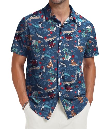 Short Sleeve Button Down Printed Aloha Summer Beach Shirts