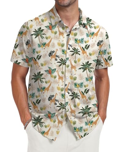 Short Sleeve Button Down Printed Aloha Summer Beach Shirts