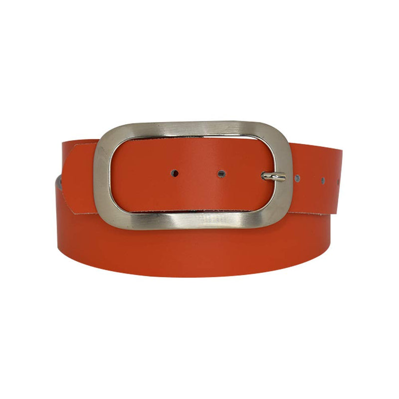 Nickel genuine leather, approx. 4 cm wide genuine leather belt