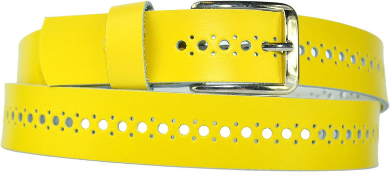 3 cm wide hole belt made of genuine leather (small-large holes)