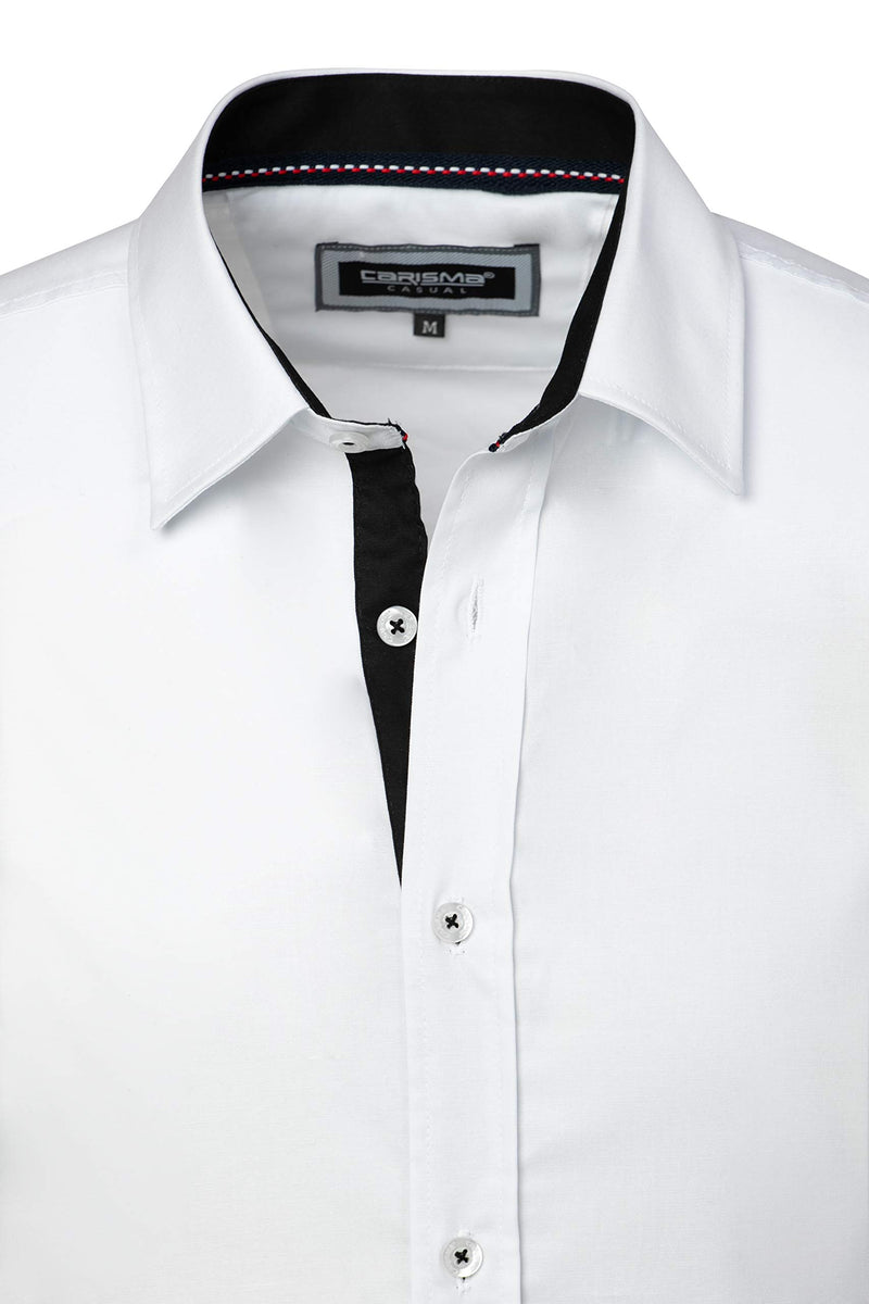 men's short-sleeved shirt, plain summer shirt in regular fit