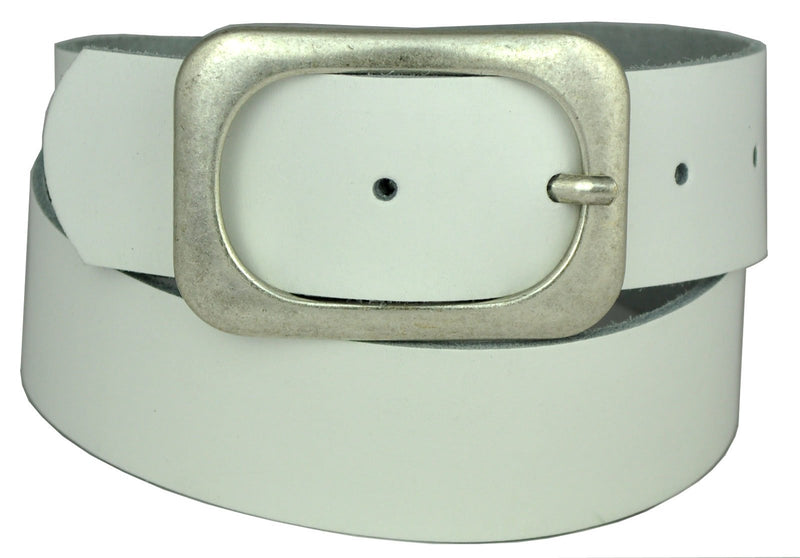 70 to 150 cm waistband, nickel-free, antique silver buckle, 5 cm wide genuine leather belt