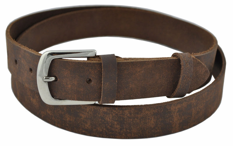 3 cm wide genuine leather belt with screw, 80 to 125 cm waist width