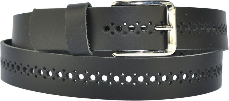 3 cm wide hole belt made of genuine leather (small-large holes)