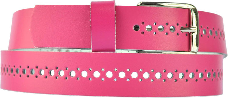 3 cm wide hole belt made of genuine leather (small-large holes)