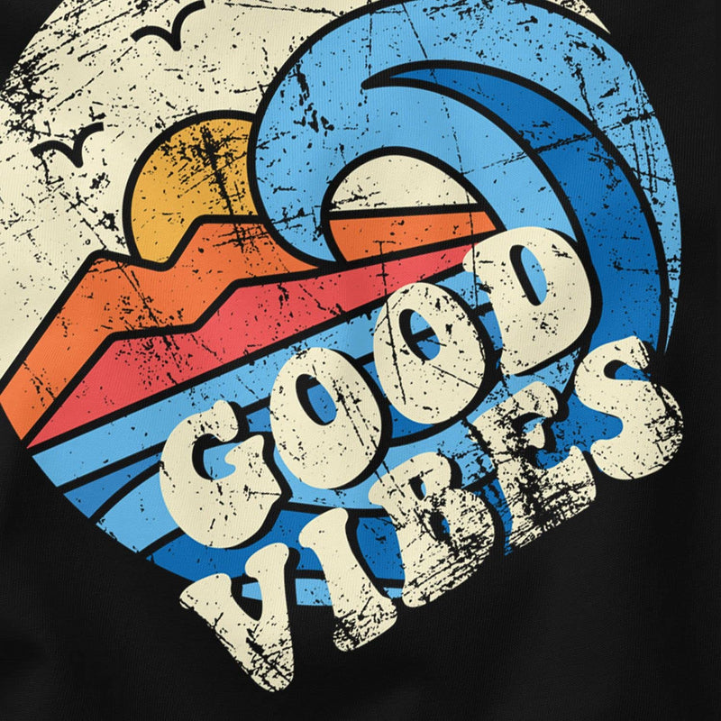 Good Vibes Wave Slogan Design Vintage Retro Fashion T-Shirt