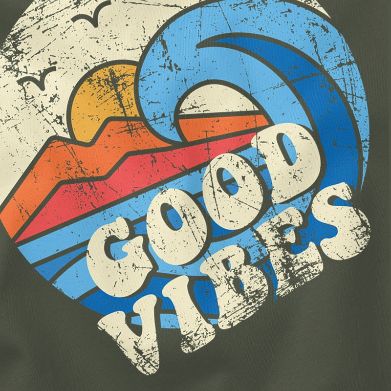 Good Vibes Wave Slogan Design Vintage Retro Fashion T-Shirt