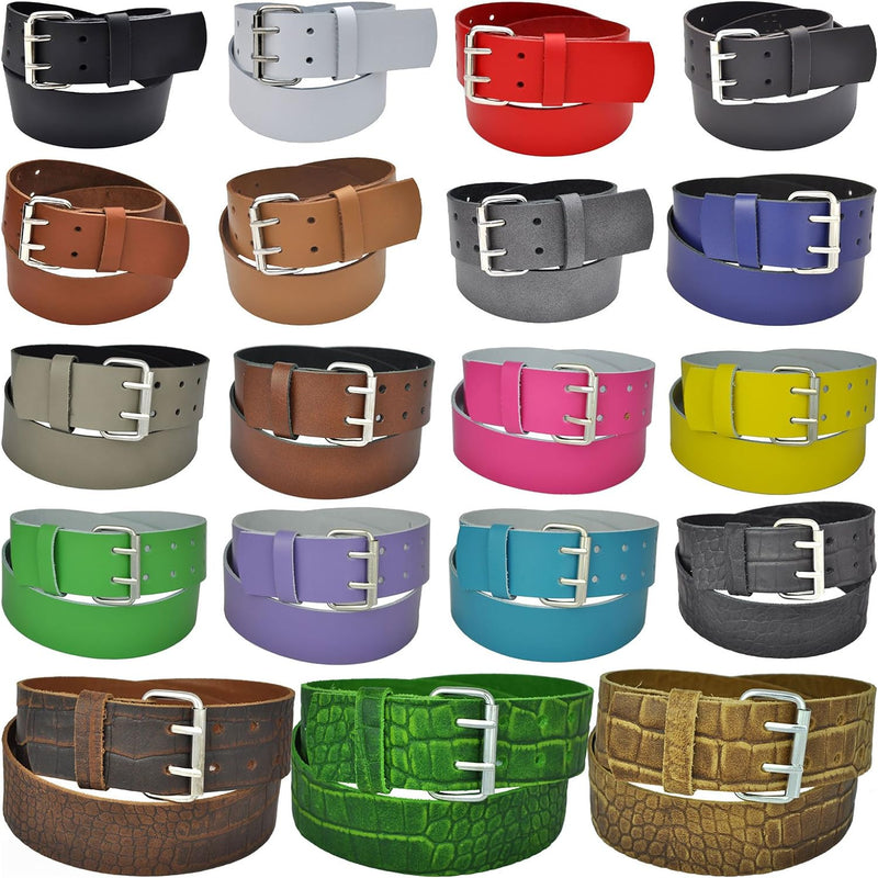 Genuine leather belt 5 cm wide, color and length selectable, approx. 2.8 mm thick