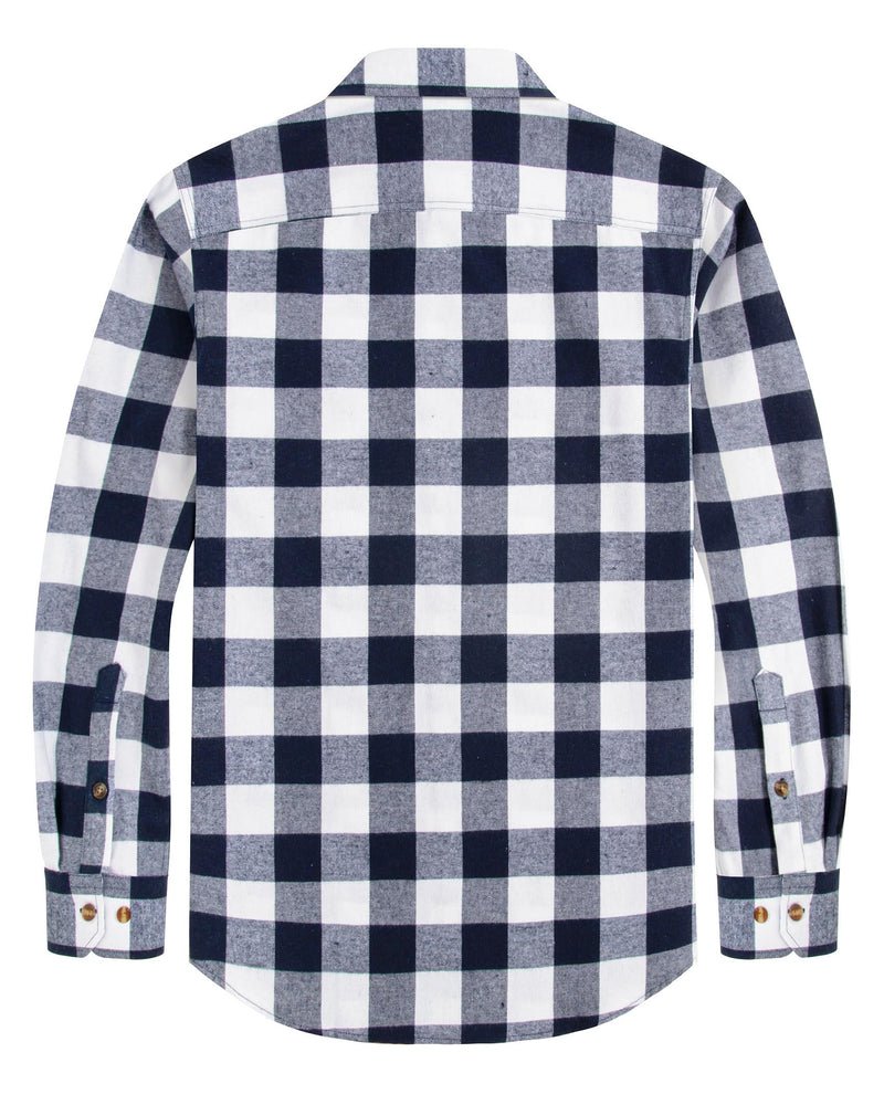 Men's Flannel Plaid Long Sleeve Regular Fit Casual Button Down Shirt