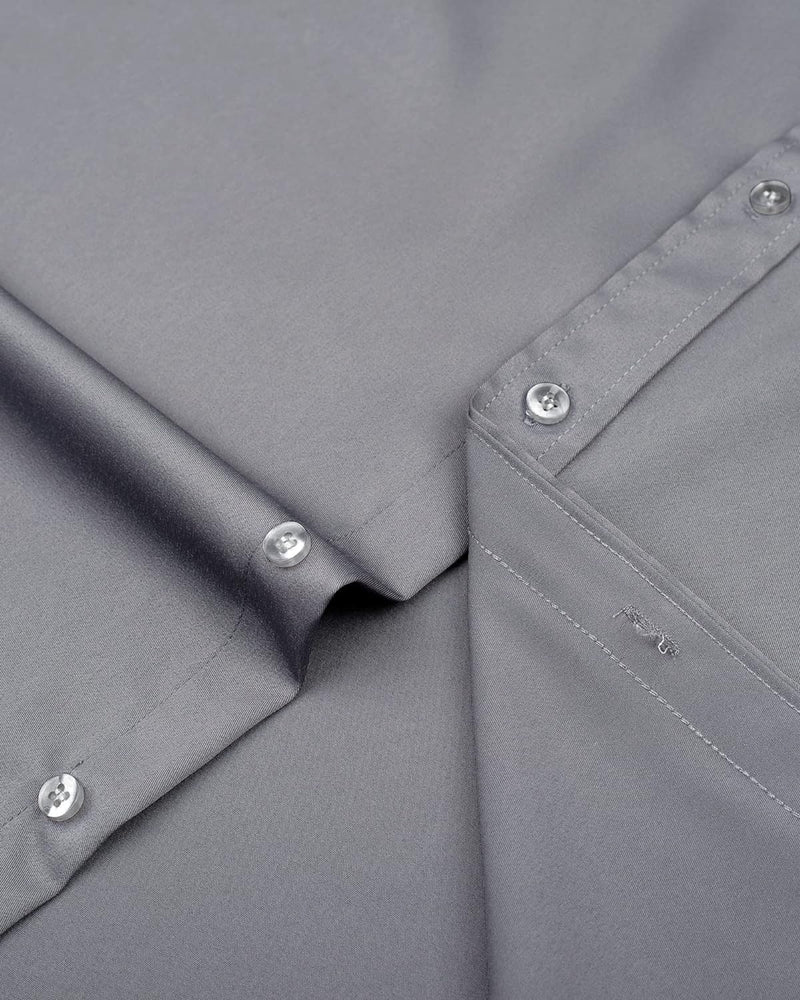 Solides, langärmeliges, faltenfreies Stretch-Hemd für formelle Anlässe