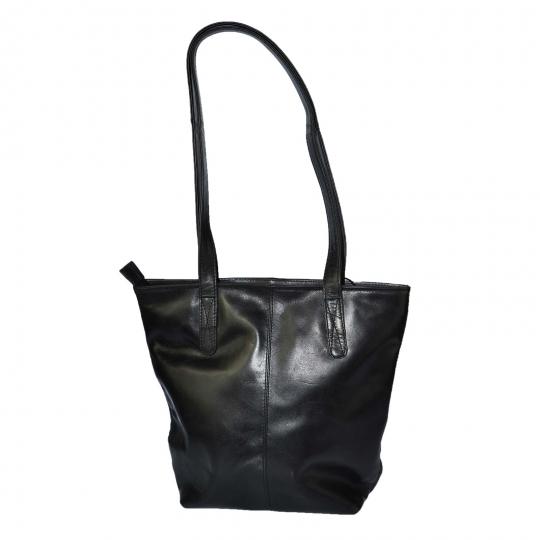 Luxus Handtasche aus hochwertigen Echt Leder Schwarz