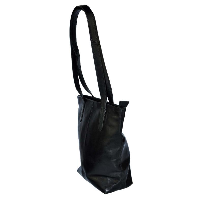 Luxus Handtasche aus hochwertigen Echt Leder Schwarz