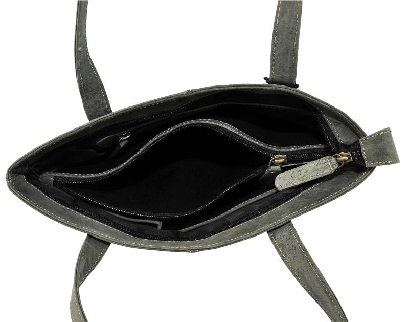 Luxus Handtasche aus hochwertigen Echt Leder Schwarz Wintage
